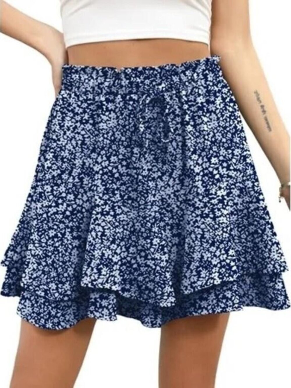 Cueply Flowy Shorts for Women Mini Tennis Skirt Ruffle Tiered Skorts Running Wor